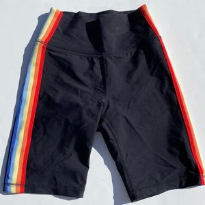 Spiritual Gangster high vibe rainbow athletic shorts XS